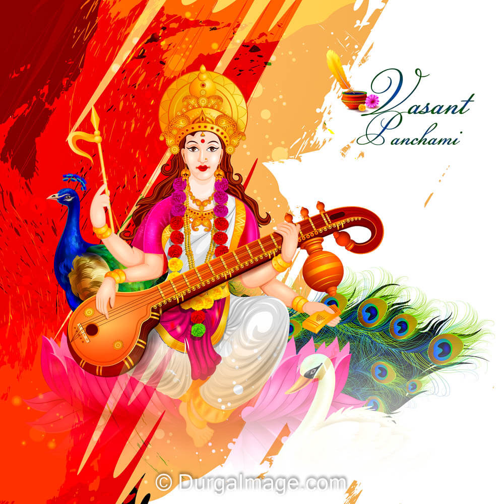 25 Best Maa Saraswati Photo with Quotes and Caption | Saraswati Puja Quotes  and Captions For Instagram